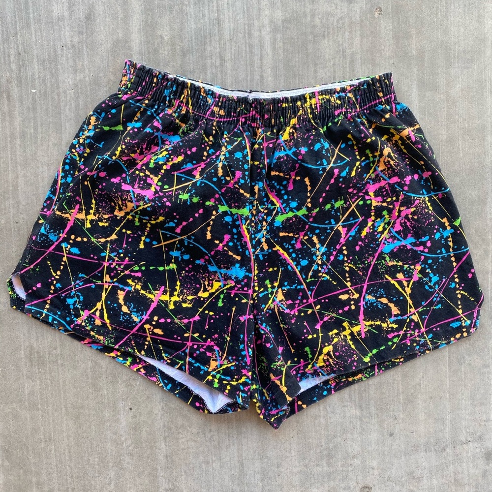 Small Vintage Inspired Paint Spattered Shorts